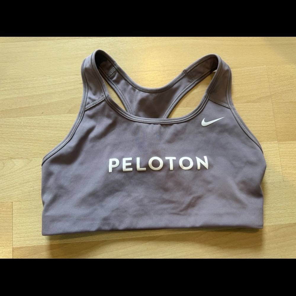 Nike Peloton Dri-Fit Racerback Sports Bra Purple Medium M